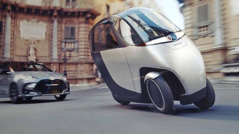 Il tre ruote elettrico con volante, airbag e clima: Nimbus Halo [auto-scooter eco-elettrico]