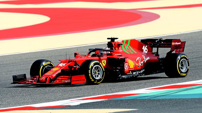 F1: la Ferrari SF21 in pista per il filming day in Bahrain 