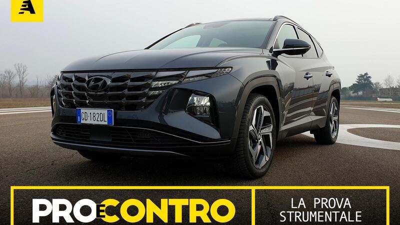 Hyundai Tucson Hybrid, PRO e CONTRO. La prova strumentale [Video]