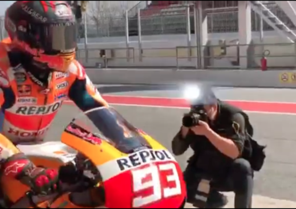 Marc Marquez, dalla palestra di Doha alla Honda RC213V-S al Montmel&ograve;: ecco il video
