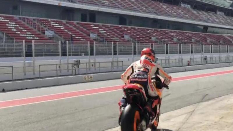 MotoGP. Marc Marquez: eccolo in pista, finalmente [VIDEO]