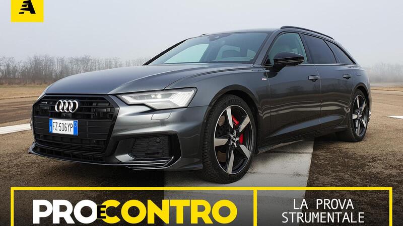 Audi A6 Avant 55 TFSIe plug-in hybrid, PRO e CONTRO. La prova strumentale [Video]