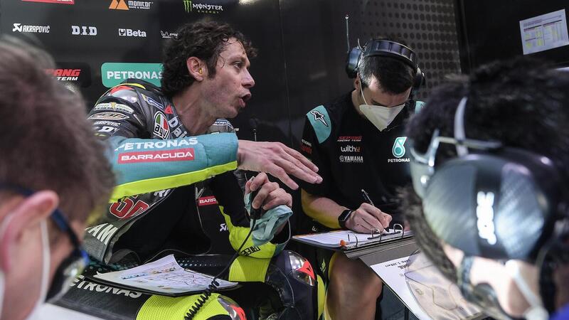 MotoGP 2021, GP del Qatar/1. Valentino Rossi: &quot;Stresso troppo la gomma, stiamo cercando la soluzione&quot;