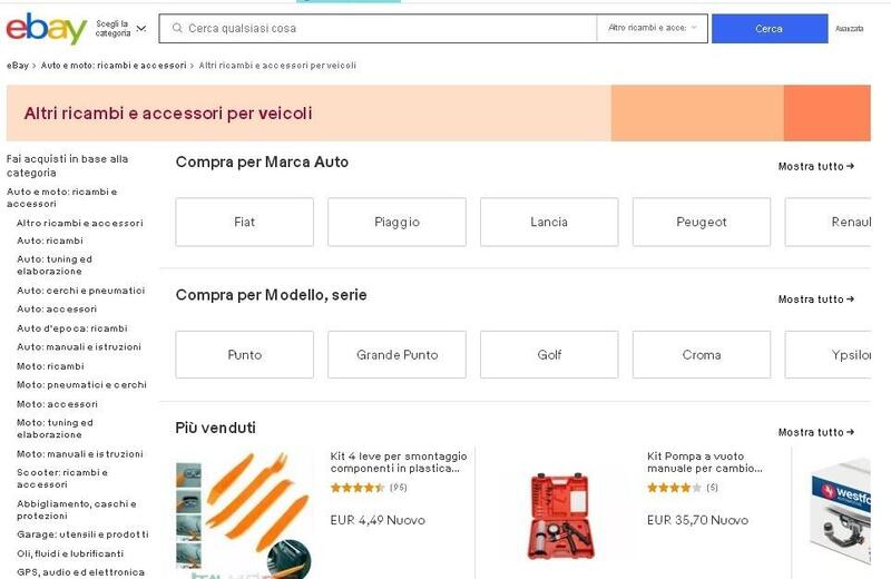 Le opportunit&agrave; per l&rsquo;auto su eBay: guida alla miglior fruizione del marketplace