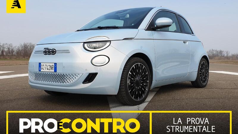 Fiat Nuova 500 elettrica, PRO e CONTRO. La prova strumentale [Video]