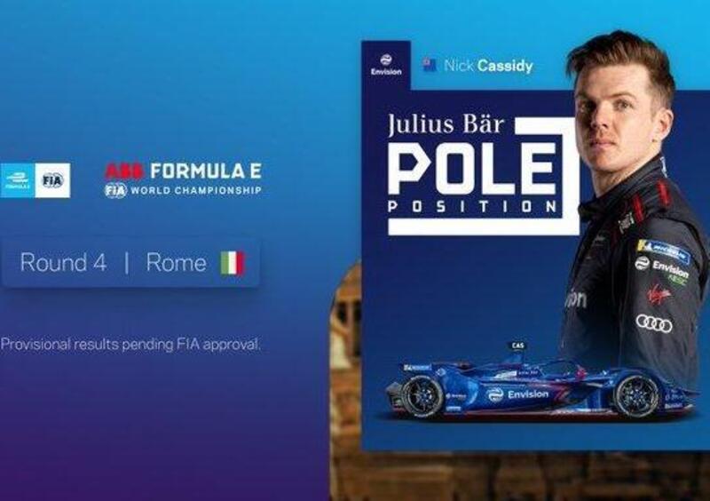 Formula E, ePrix 2 Roma, Superpole a Cassidy