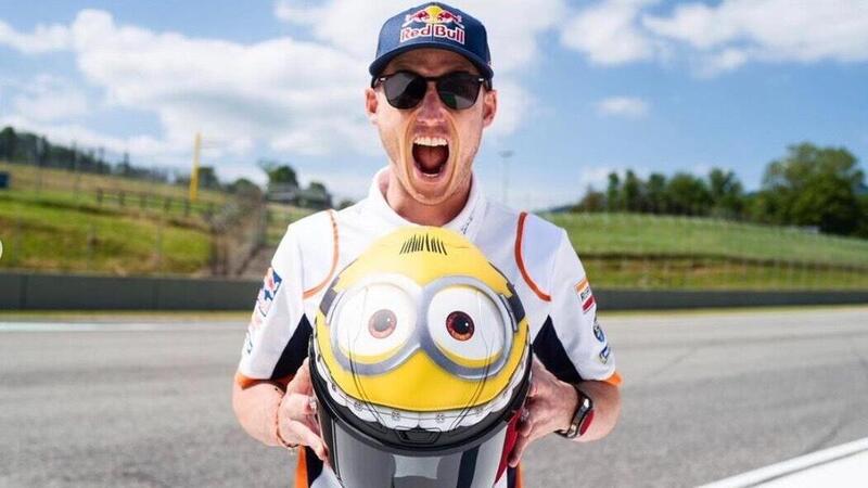 Pol Espargaro e il suo HJC Minions al Mugello