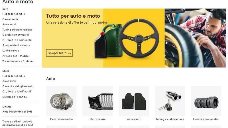 Tutto quello che si pu&ograve; ottenere da eBay, Per il mondo auto e moto [guida e casi tipici]