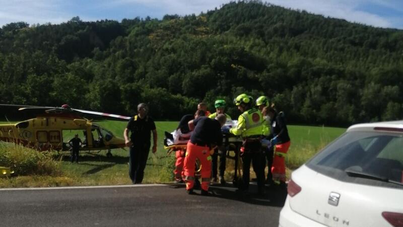 Apecchio: incidente moto-capriolo, centauro ferito