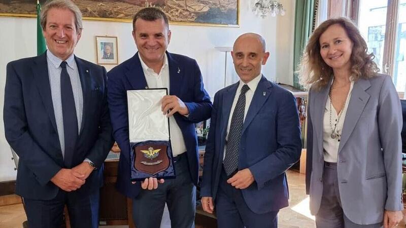 Il presidente FMI Copioli incontra Centinaio, il senatore amico dell&#039;enduro