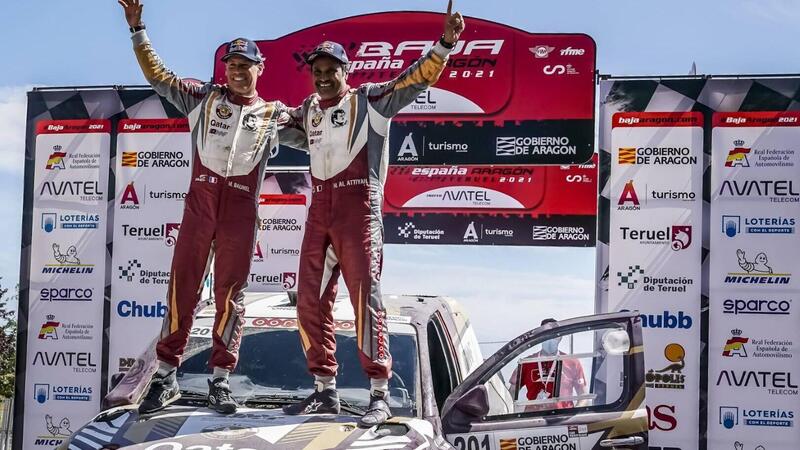 Mondiale C-C Baja. La Baja Aragon &egrave; di Al Attiyah, Toyota, e Barreda, Honda