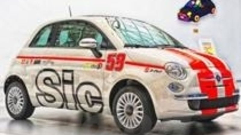 Fiat 500: un esemplare intitolato a Marco Simoncelli per il GP di Misano 