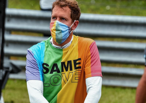 Sebastian Vettel: reprimenda per la maglietta LGBT. Lui: &quot;Non mi interessa, lo rifarei!&quot; 