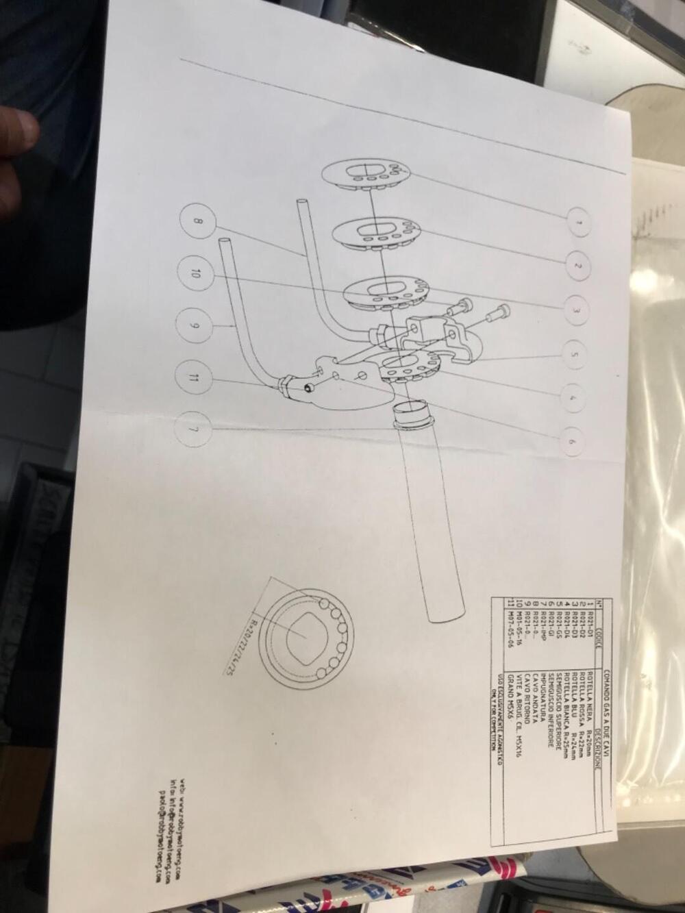 Comando gas rapido Robby Moto Special Parts