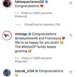 Valentino Rossi diventa papà: ecco i commenti di piloti e celebrity dopo l’annuncio 2
