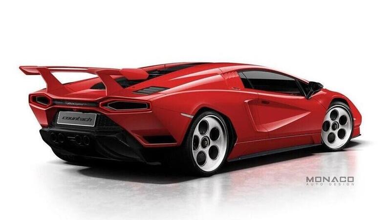 Come abbellire la Countach 2021: redesign e.. Rosso Lambo (Siviglia)