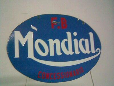 Cartello pubblicitario bifacciale Mondial