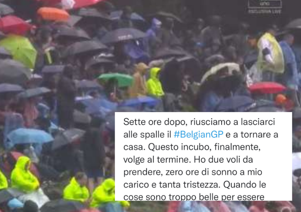 Incubo a Spa, il racconto di una tifosa italiana: sette ore sotto la pioggia, assembramenti e bambini in lacrime