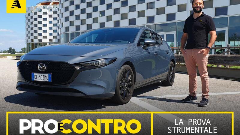 Mazda3 (2021) Skyactiv-X, PRO e CONTRO | La pagella e tutti i numeri della prova strumentale