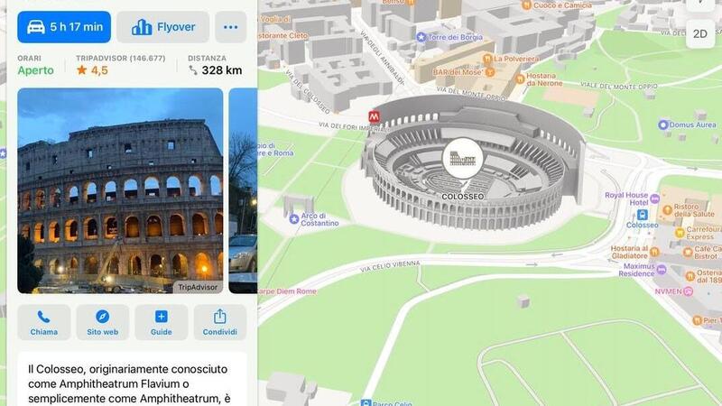 iOS 15 aggiorna l&#039;App Mappe :Italia, San Marino e Citt&agrave; Del Vaticano saranno ancora pi&ugrave; dettagliate