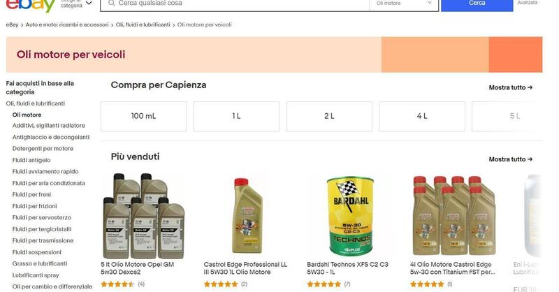 Guida all&rsquo;acquisto: trovare l&rsquo;olio migliore per la vostra auto grazie a eBay