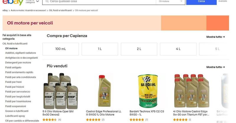 Guida all&rsquo;acquisto: trovare l&rsquo;olio migliore per la vostra auto grazie a eBay