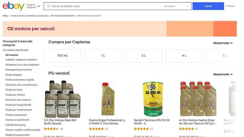 Guida all&rsquo;acquisto: trovare l&rsquo;olio migliore per la vostra auto grazie a eBay