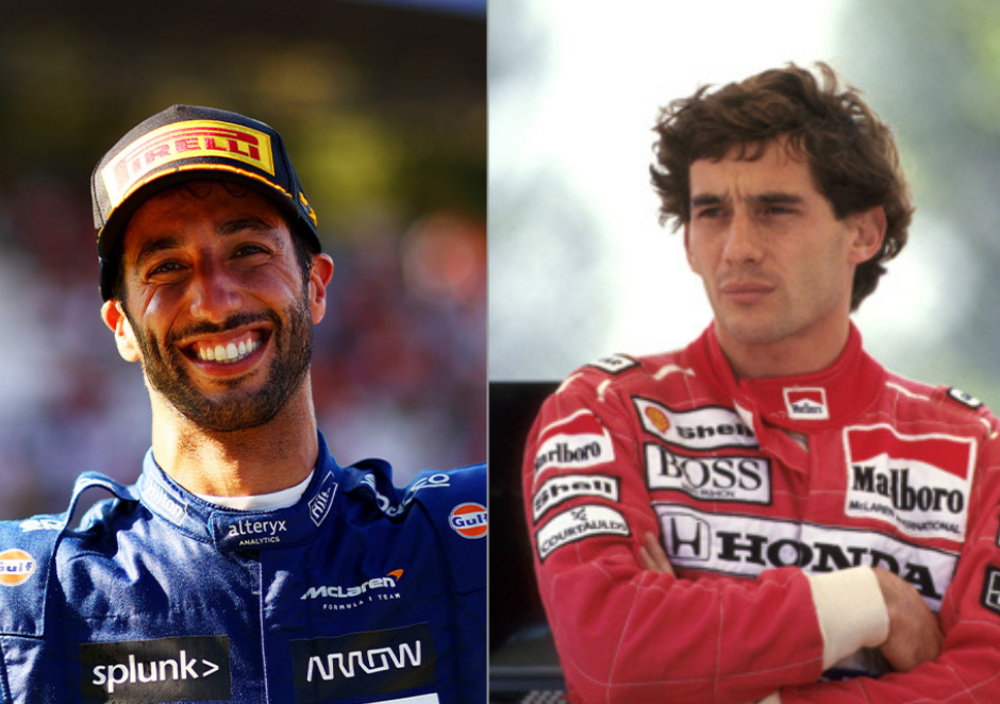 28 anni dopo, Daniel Ricciardo accanto ad Ayrton Senna [VIDEO]