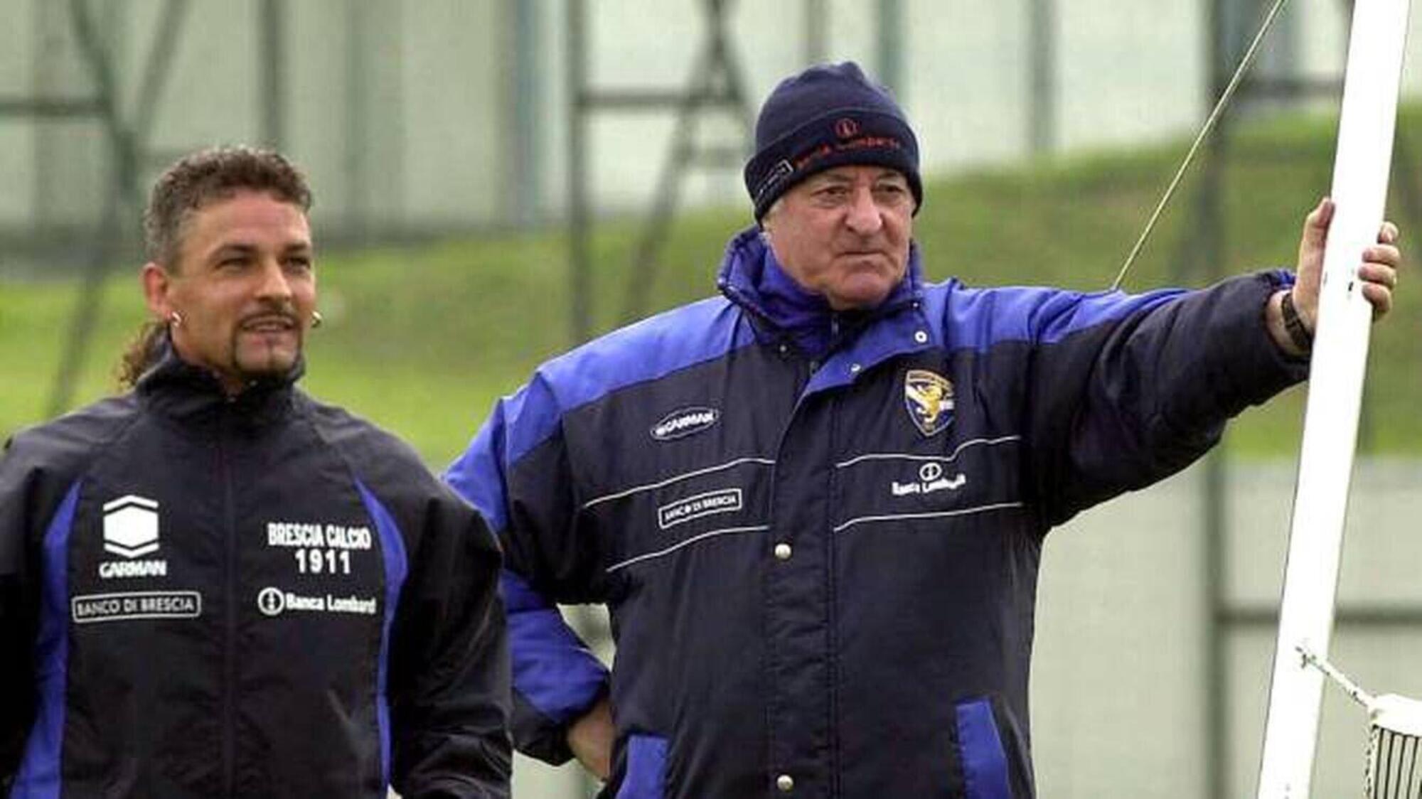 Carlo Mazzone e Roberto Baggio