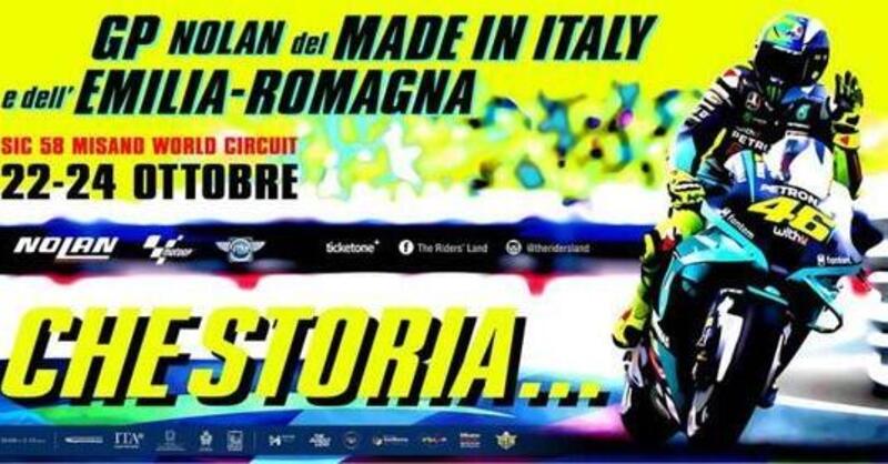 MotoGP, Misano: Valentino Rossi sui poster del Gran Premio