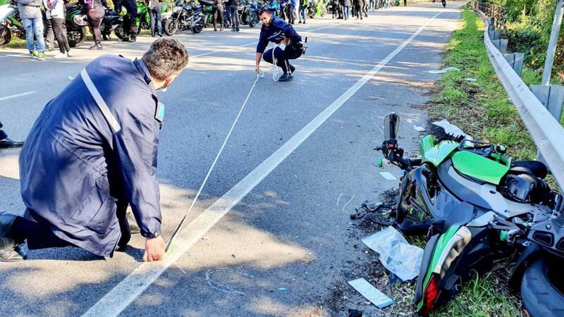 Cattolica (RN): paura per tre motociclisti si urtano tra di loro e cadono