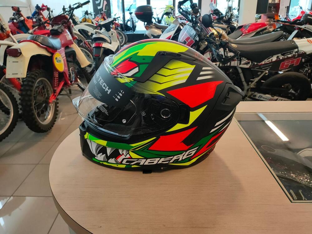 CASCO CABERG AVALON GIGA MATT BLACK YELLOW RED FLU