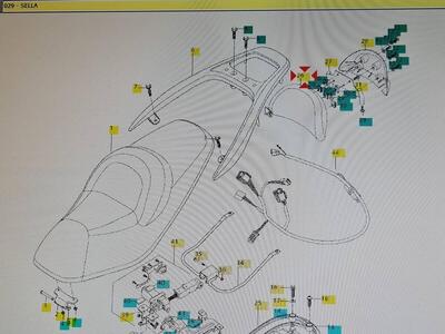 Schienale posteriore MS3 250 Hyosung