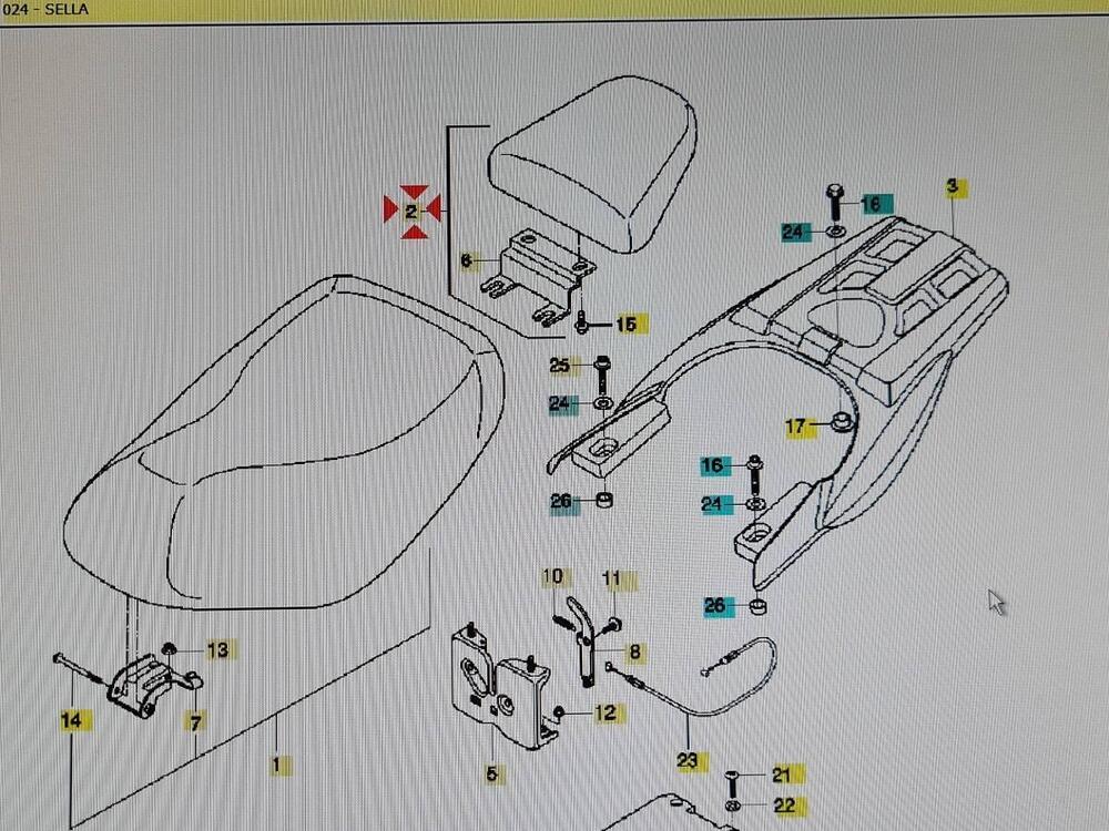 Set sedile posteriore SF50 Hyosung