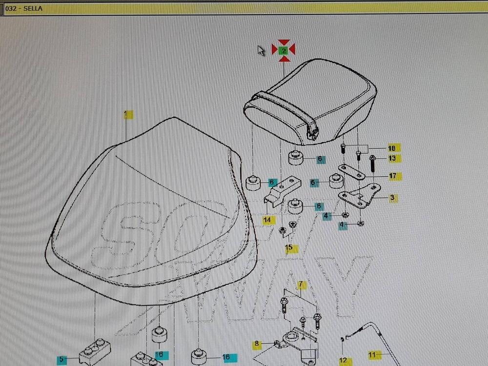 Set sedile posteriore GV250 Hyosung