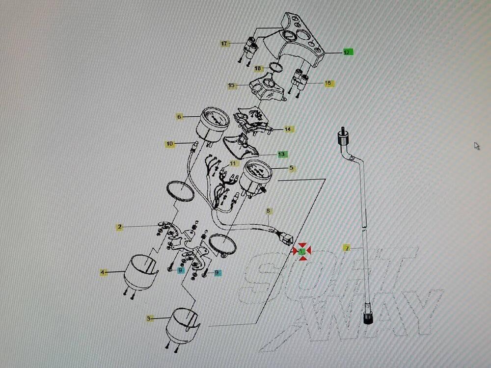 Contachilometri (comet GT125) Hyosung