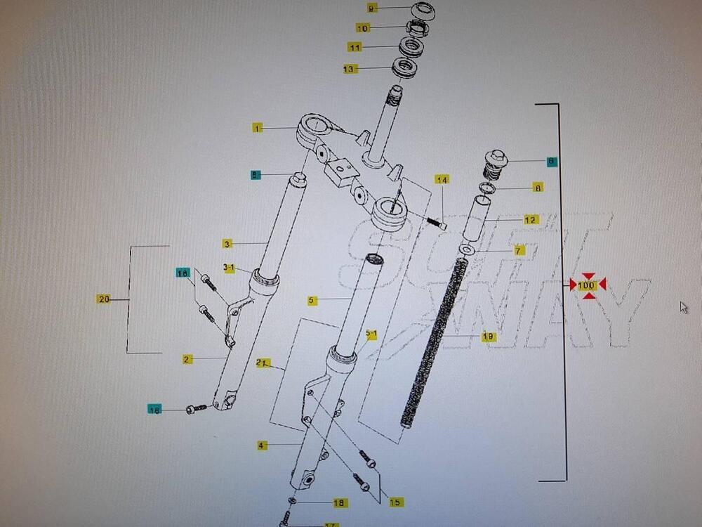 Forcella anteriore (GV) Hyosung