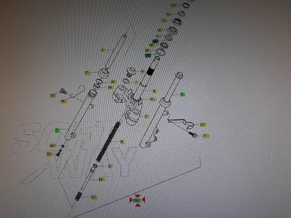 Kit forcella anteriore (SD) Hyosung