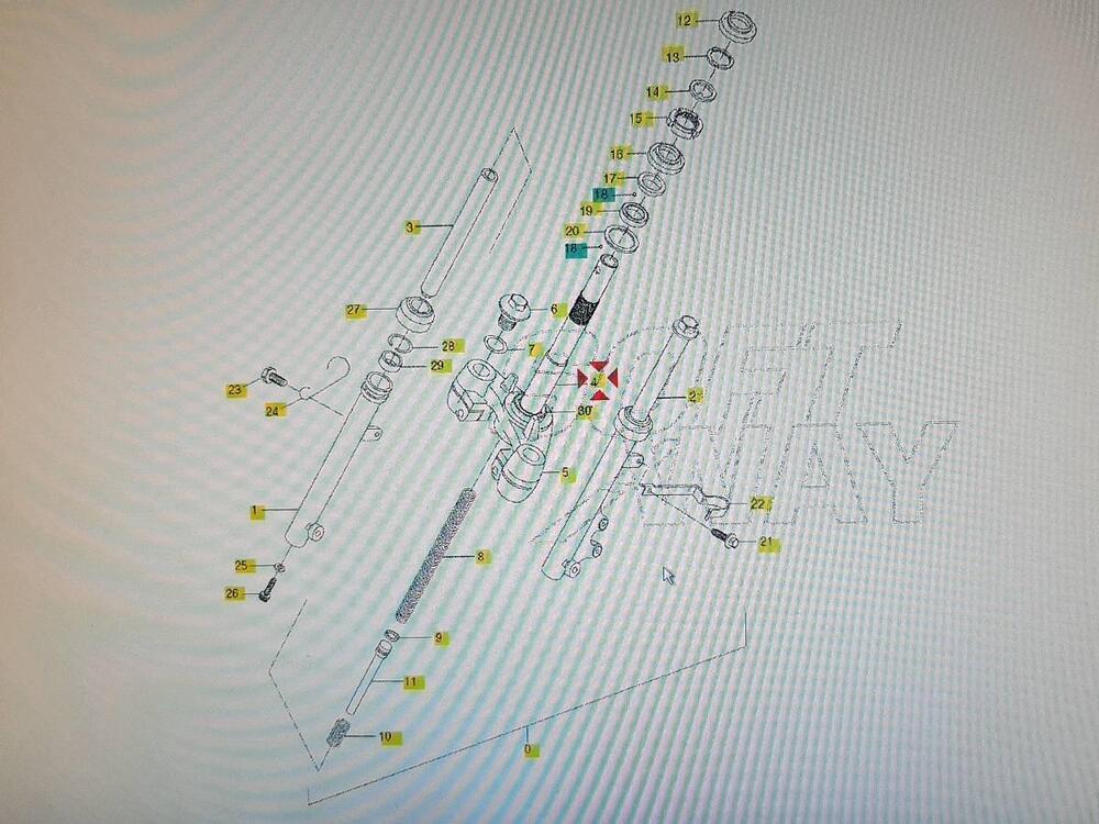 Piastra inferiore forcella (SB) Hyosung
