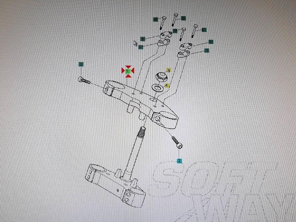 Piastra superiore forcella Hyosung