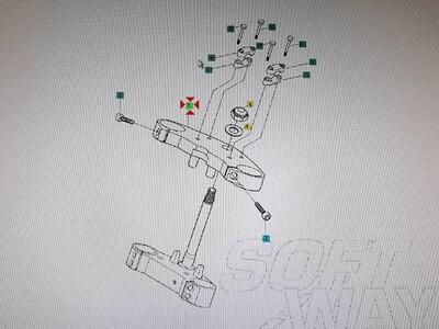 Piastra superiore forcella Hyosung