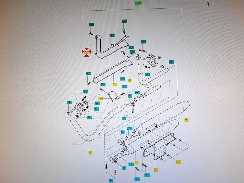 Protezione collettore scarico posteriore Hyosung