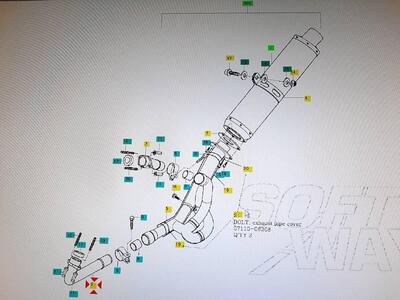Collettore anteriore scarico GT650 Hyosung