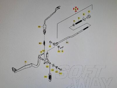 Kit asta freno posteriore Hyosung