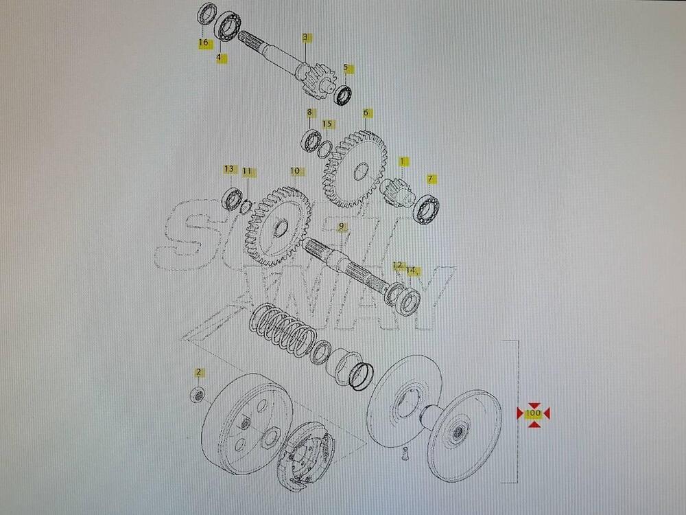 Set Puleggia MS3 250 Hyosung
