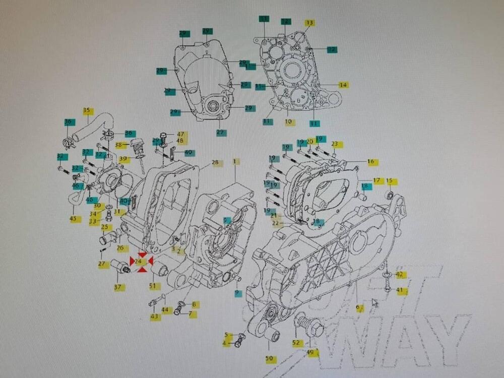 Coperchio carter statore Hyosung