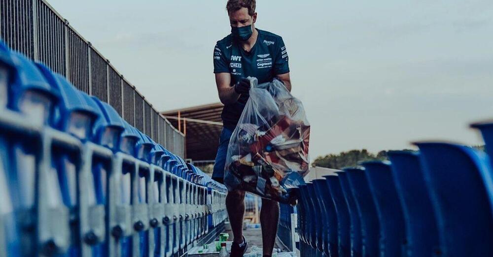  [FOTO] Mai come ad Austin &quot;Vettel ha insegnato cose&quot;. I suoi tifosi puliscono gli spalti