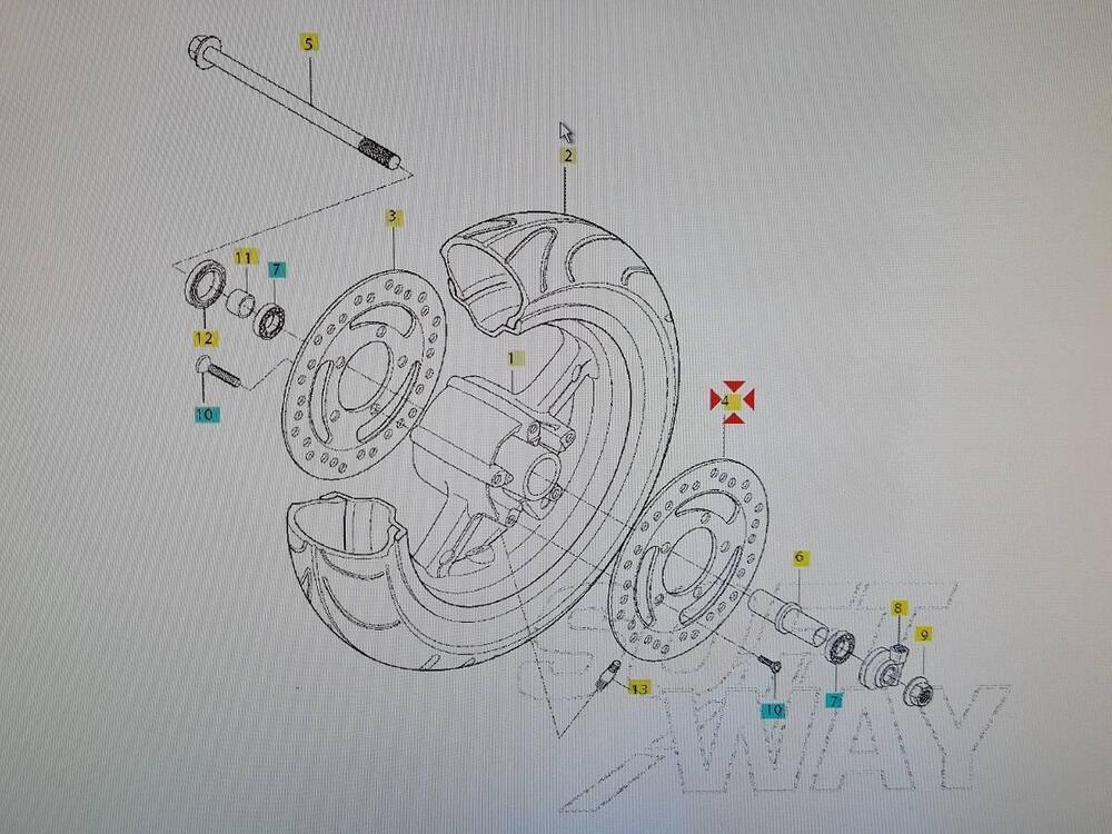 Disco freno anteriore sinistro Hyosung