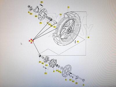 Componenti ruota posteriore Hyosung