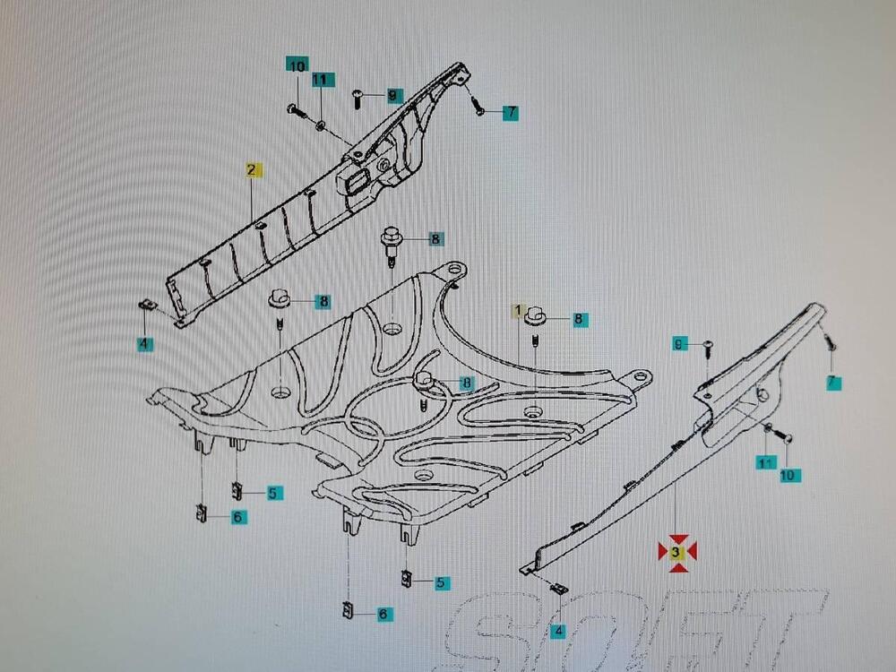 Protezione gamba sinistra Hyosung